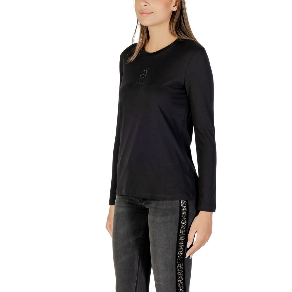 Armani Exchange Black Long Sleeve T-Shirt for Women alternate view