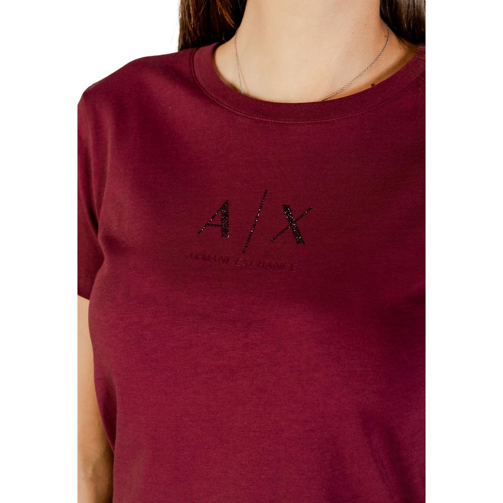 T-shirt Armani Exchange Bordeaux en coton