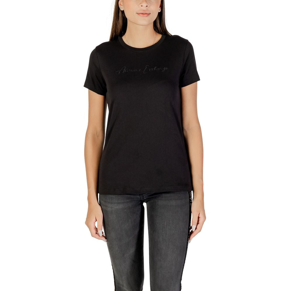 Armani Exchange Black T-Shirt for Women