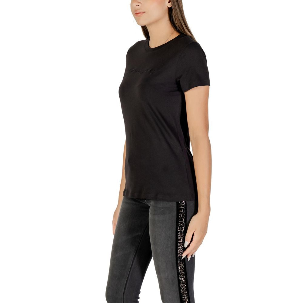 Armani Exchange Black T-Shirt for Women alternate view