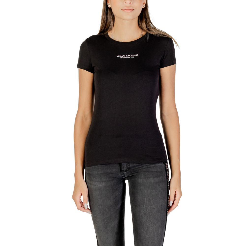 T-shirt en coton noir Armani Exchange