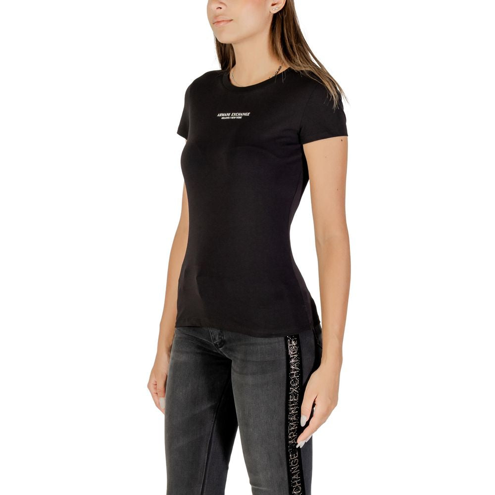 T-shirt en coton noir Armani Exchange