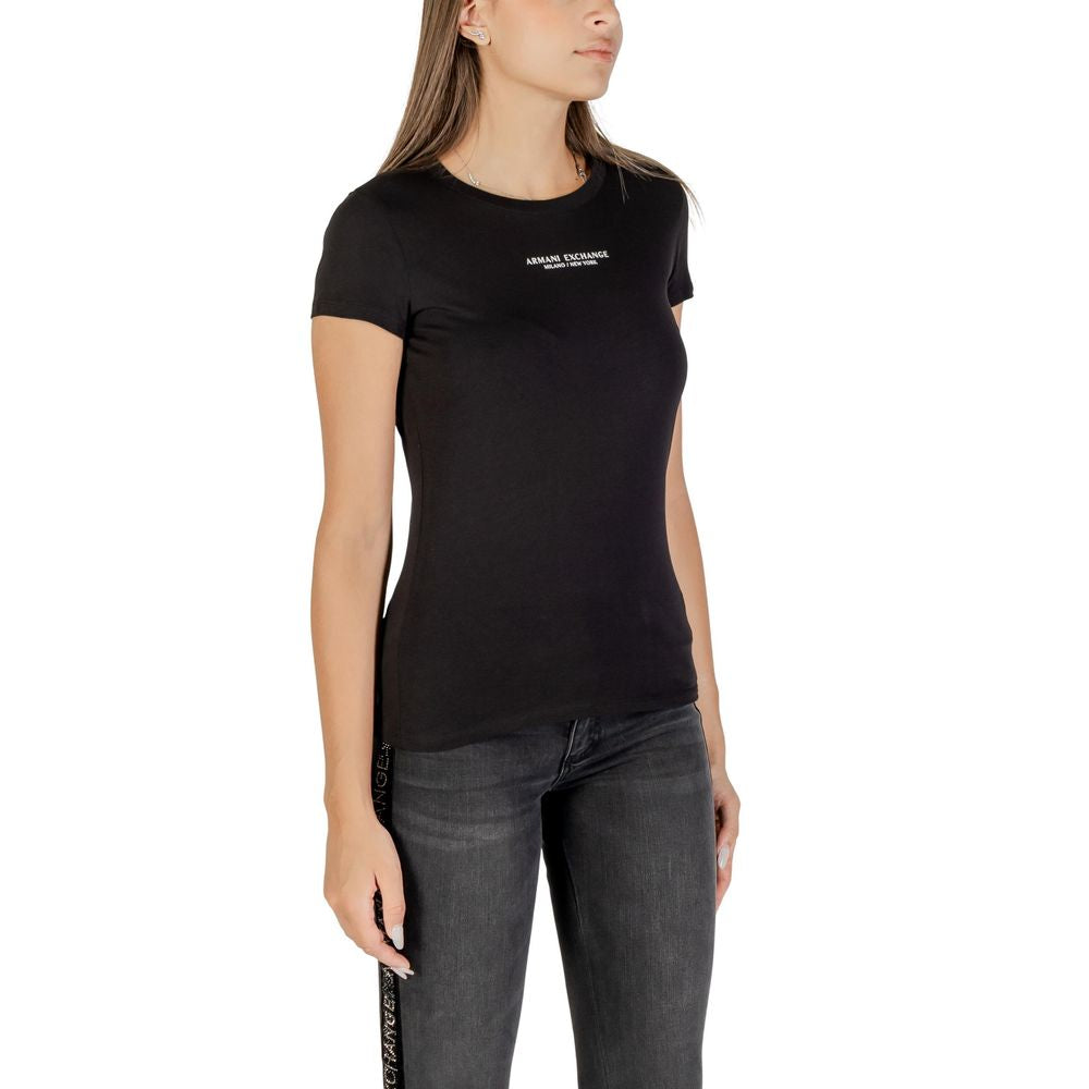 T-shirt en coton noir Armani Exchange