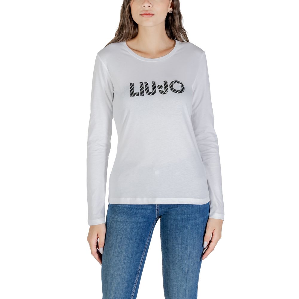 T-shirt Liu Jo blanc en coton à manches longues