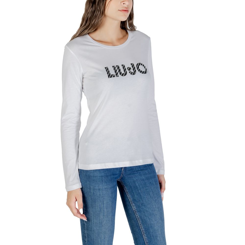 T-shirt Liu Jo blanc en coton à manches longues