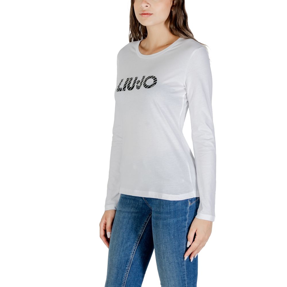 T-shirt Liu Jo blanc en coton à manches longues