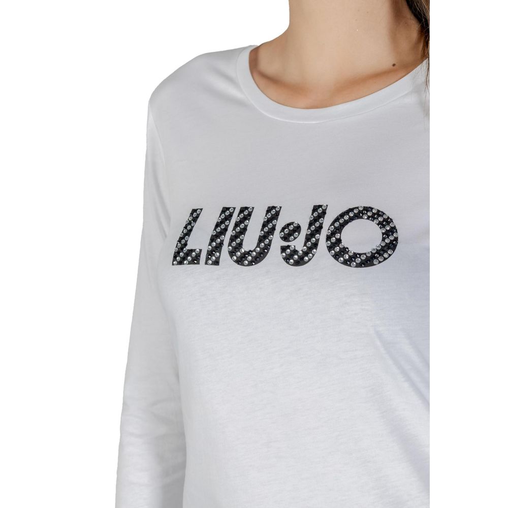 T-shirt Liu Jo blanc en coton à manches longues