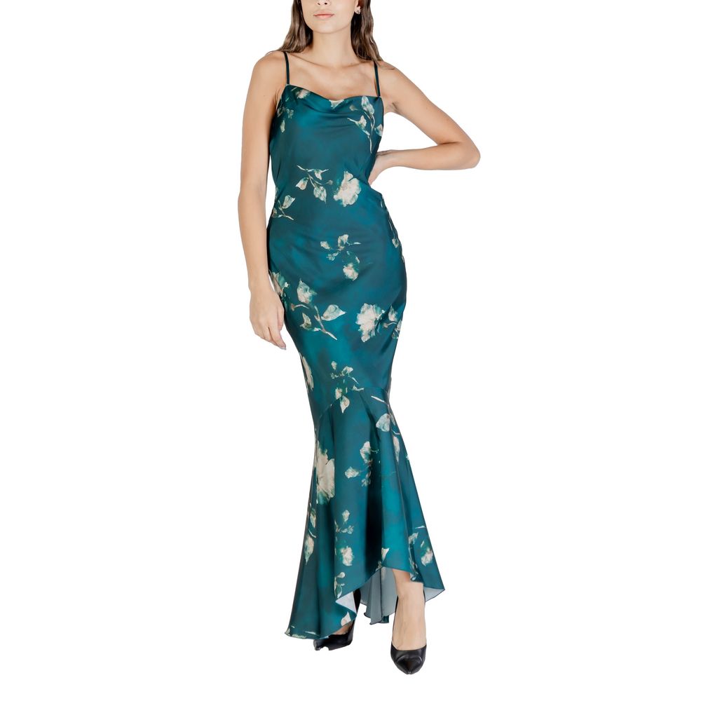 Robe longue bicolore en polyester Rinascimento