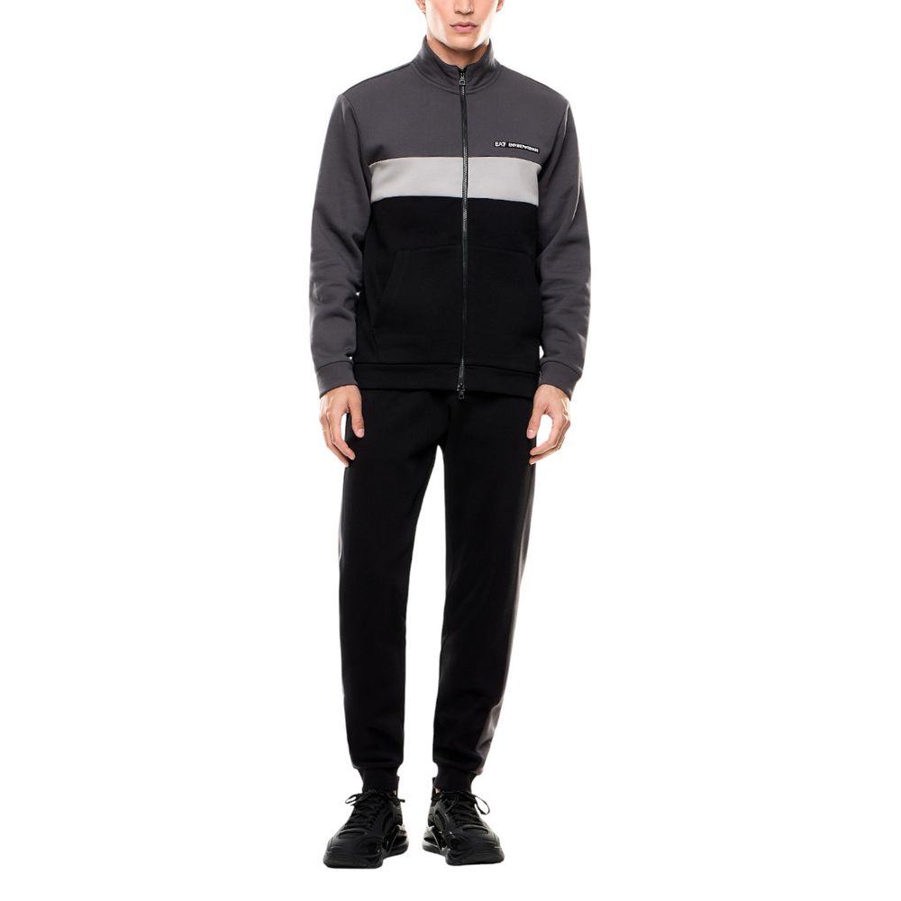 Survêtement en Coton Noir EA7 Emporio Armani