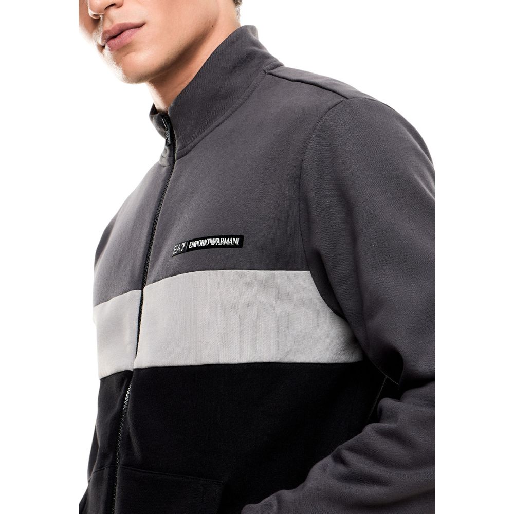 Survêtement en Coton Noir EA7 Emporio Armani