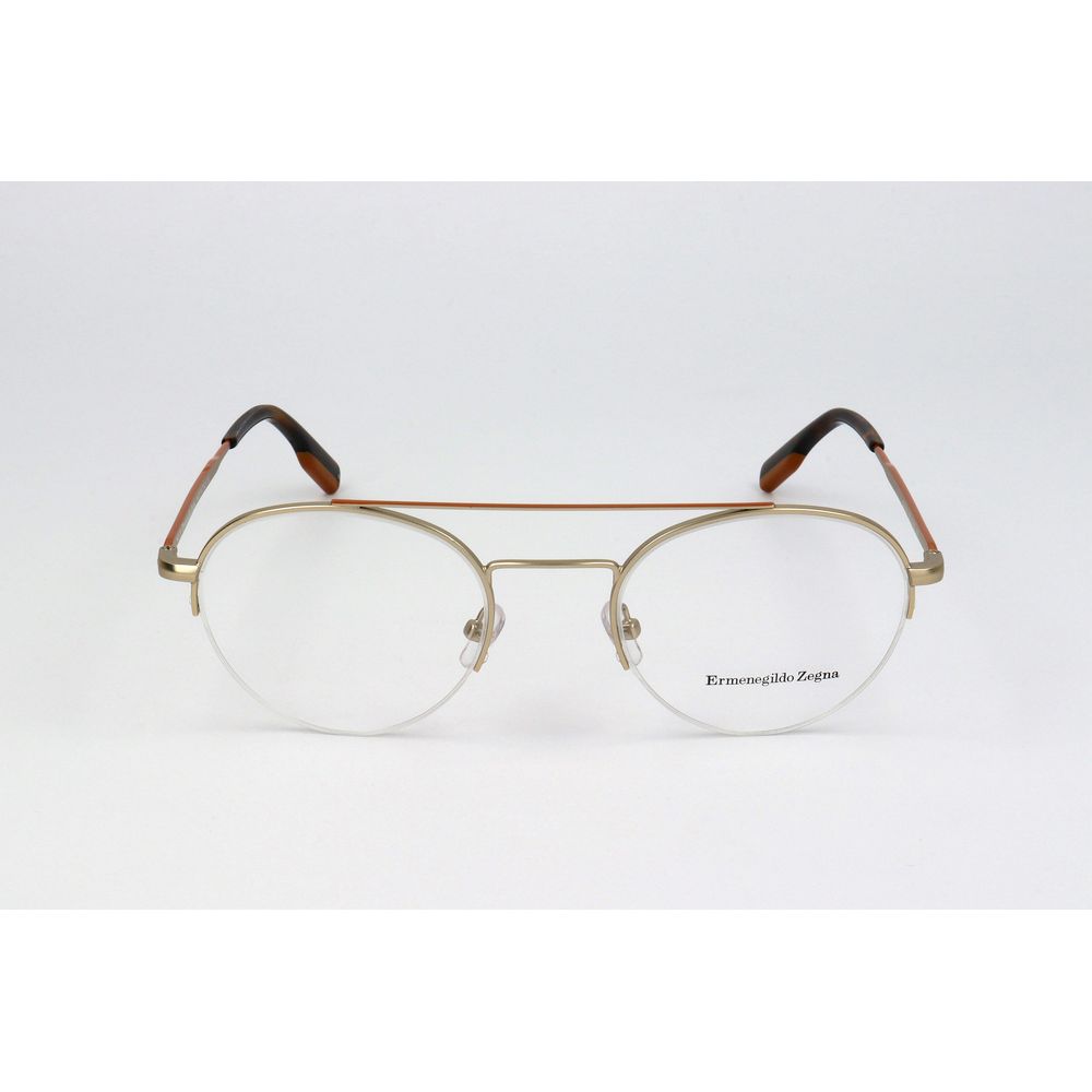 Ermenegildo Zegna Gold Glasses Frames for Men