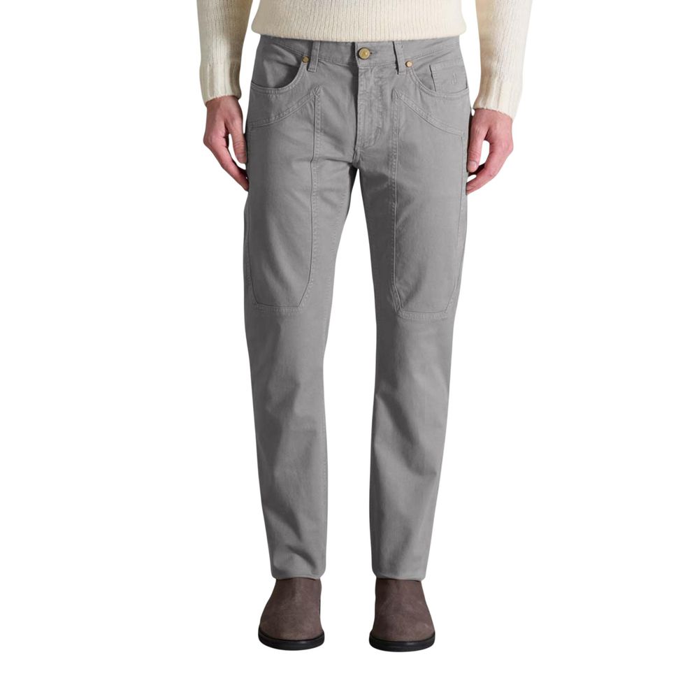 Pantalon skinny en coton gris Jeckerson