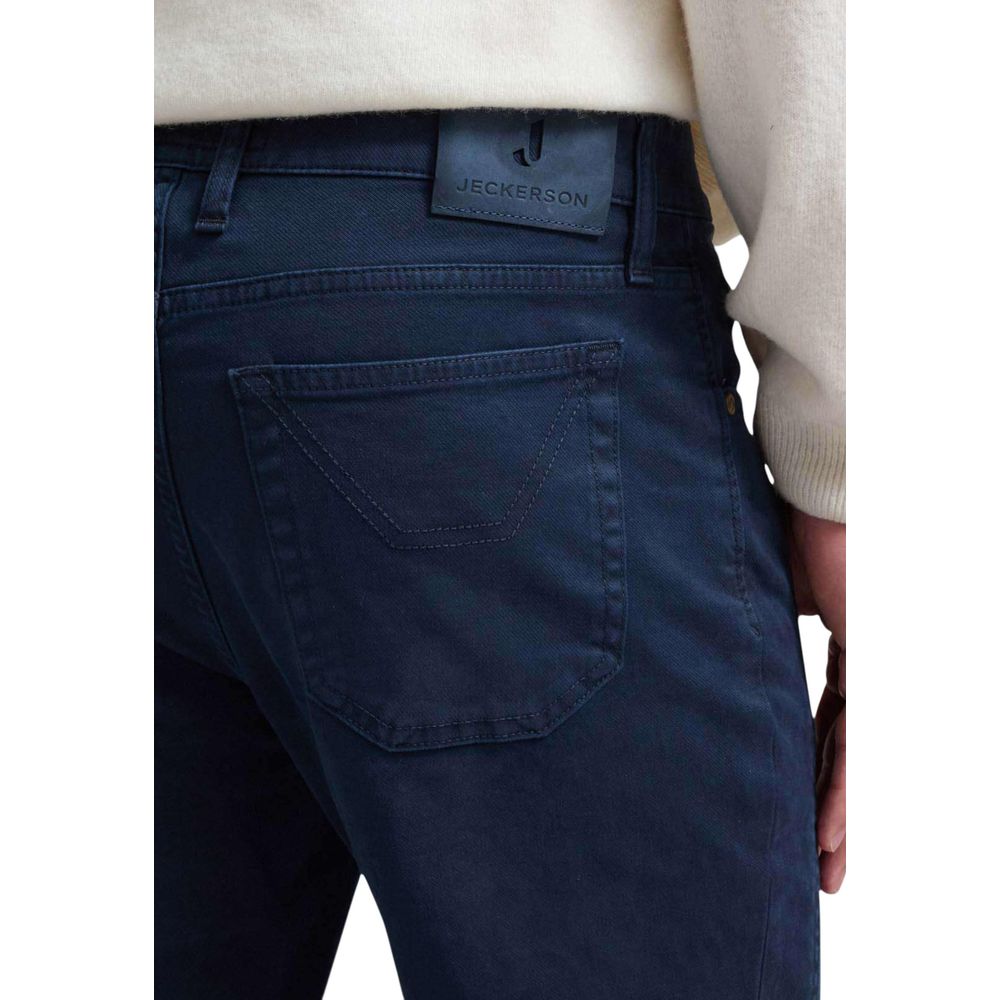 Jeckerson Blue Cotton Skinny Pants