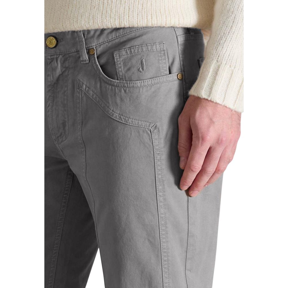 Pantalon skinny en coton gris Jeckerson