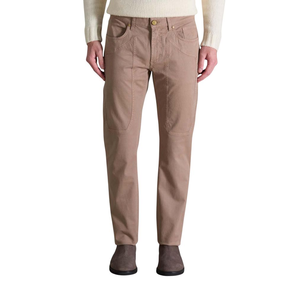 Pantalon skinny en coton beige Jeckerson