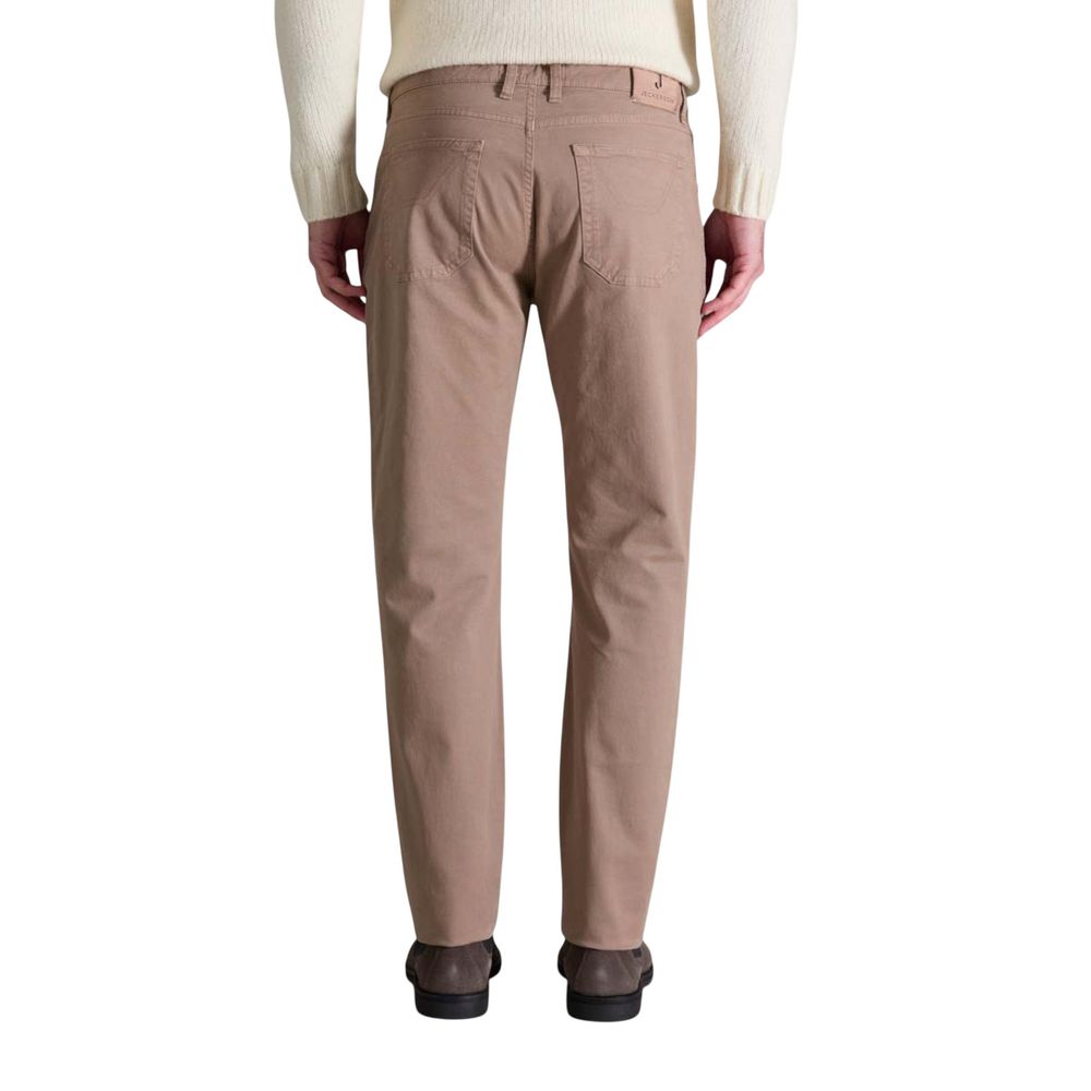 Pantalon skinny en coton beige Jeckerson