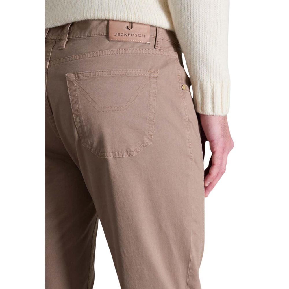 Pantalon skinny en coton beige Jeckerson
