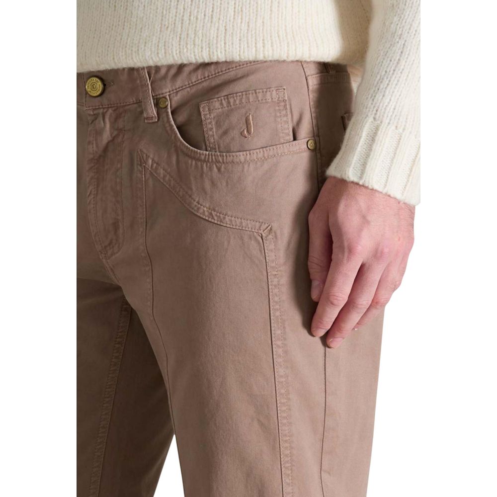Pantalon skinny en coton beige Jeckerson
