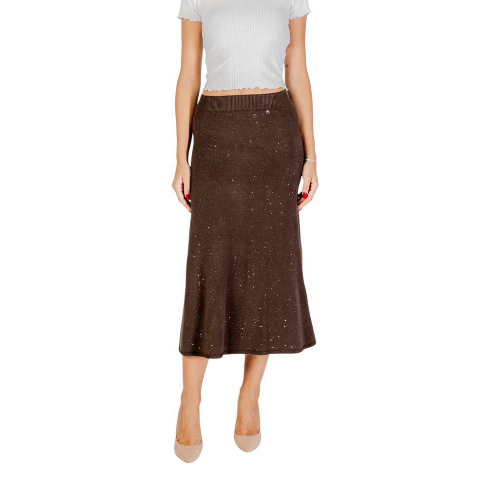 Jupe longue Liu Jo marron en viscose