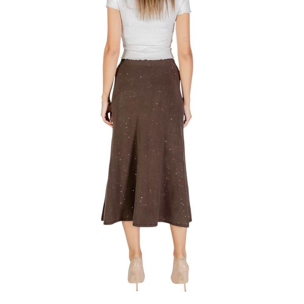 Jupe longue Liu Jo marron en viscose