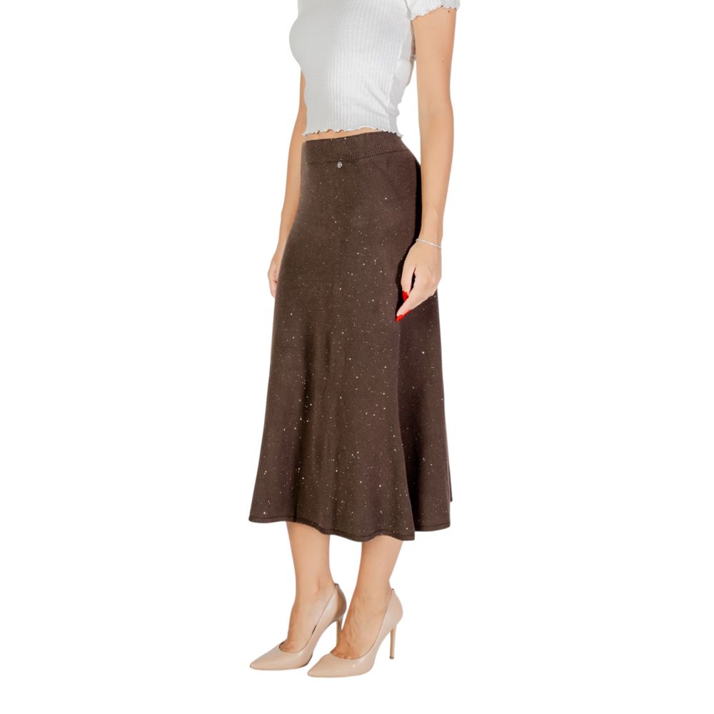 Jupe longue Liu Jo marron en viscose