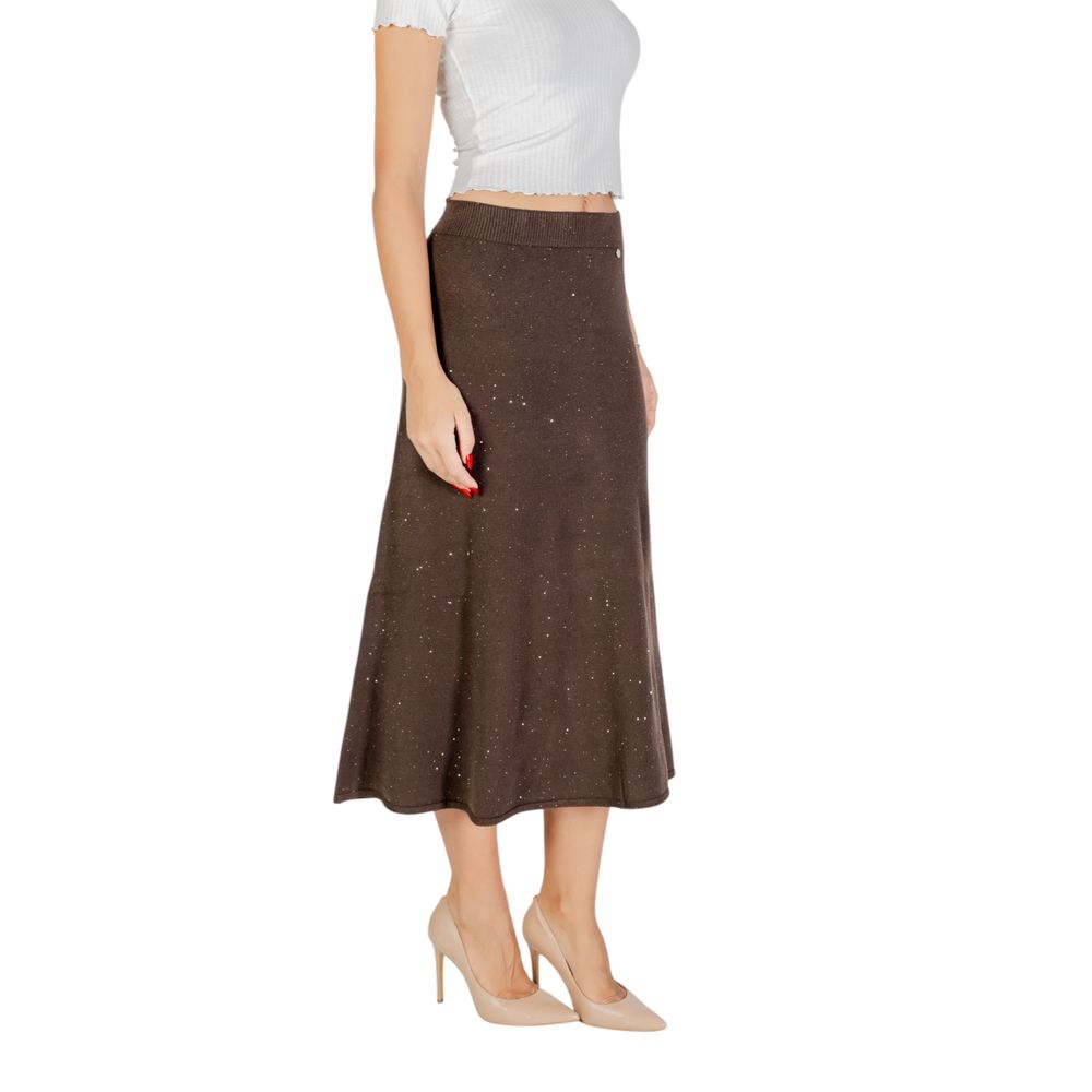 Jupe longue Liu Jo marron en viscose