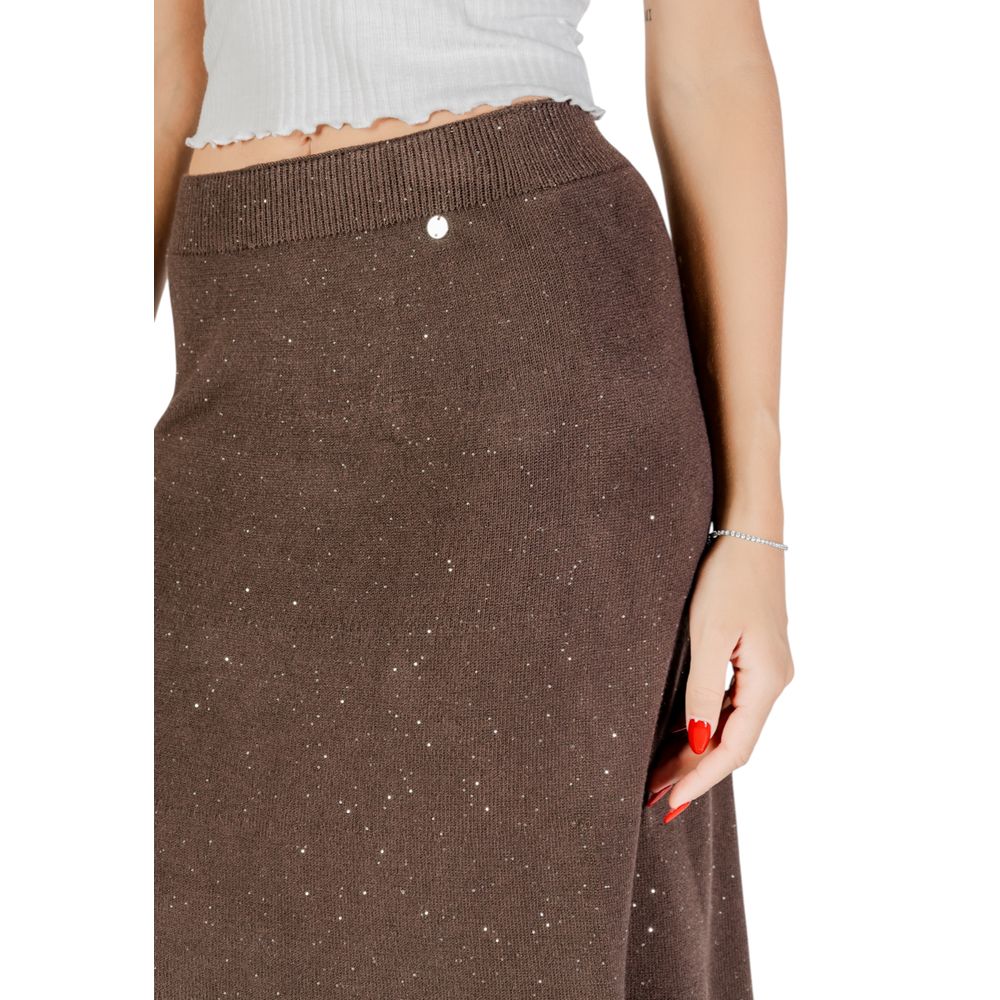 Jupe longue Liu Jo marron en viscose