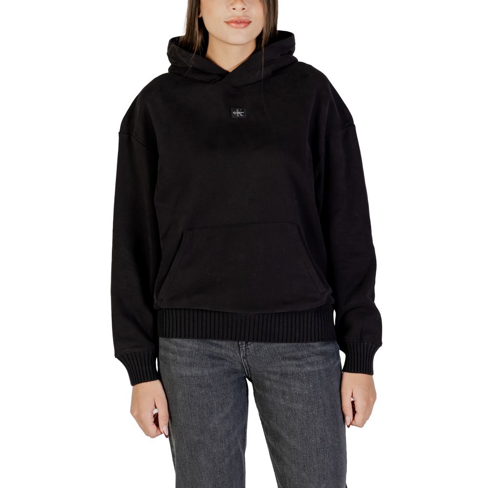 Sweat à capuche Calvin Klein Jeans en coton noir