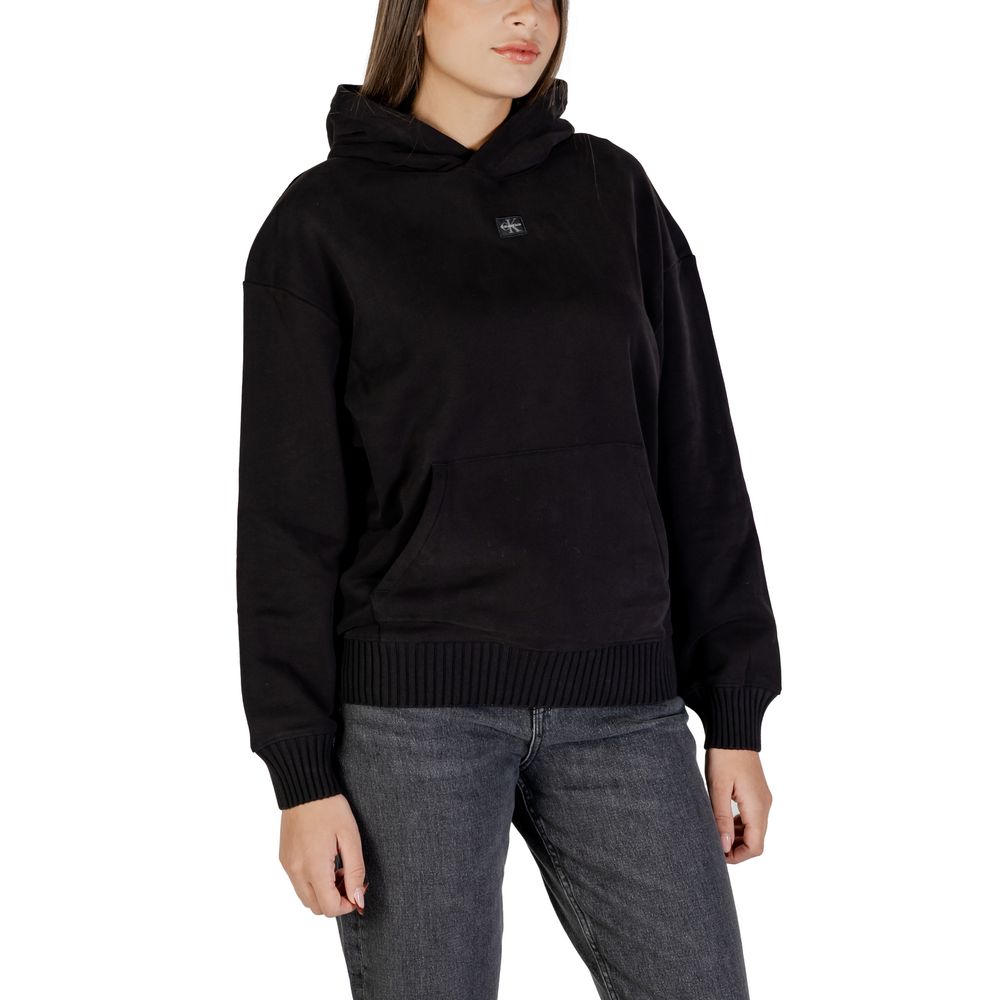 Sweat à capuche Calvin Klein Jeans en coton noir
