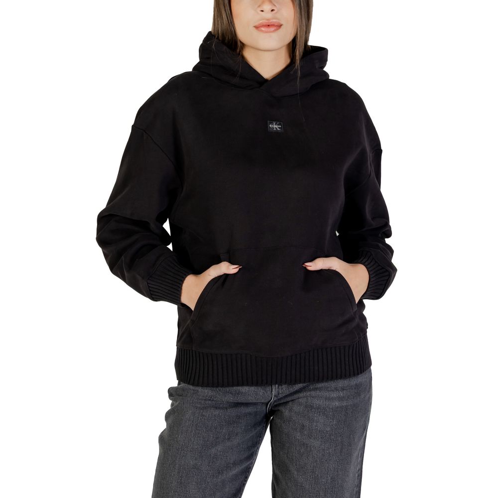 Sweat à capuche Calvin Klein Jeans en coton noir