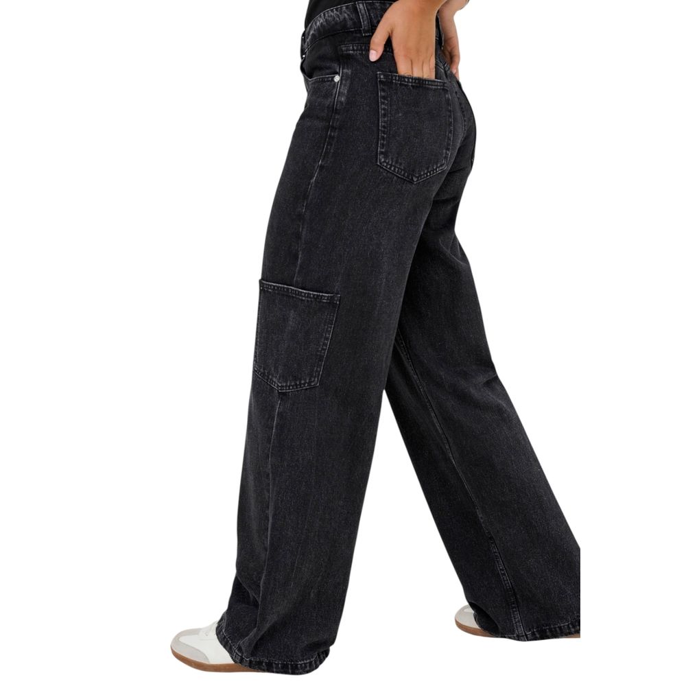 Only Black Relaxed Fit Jeans for Women side view
