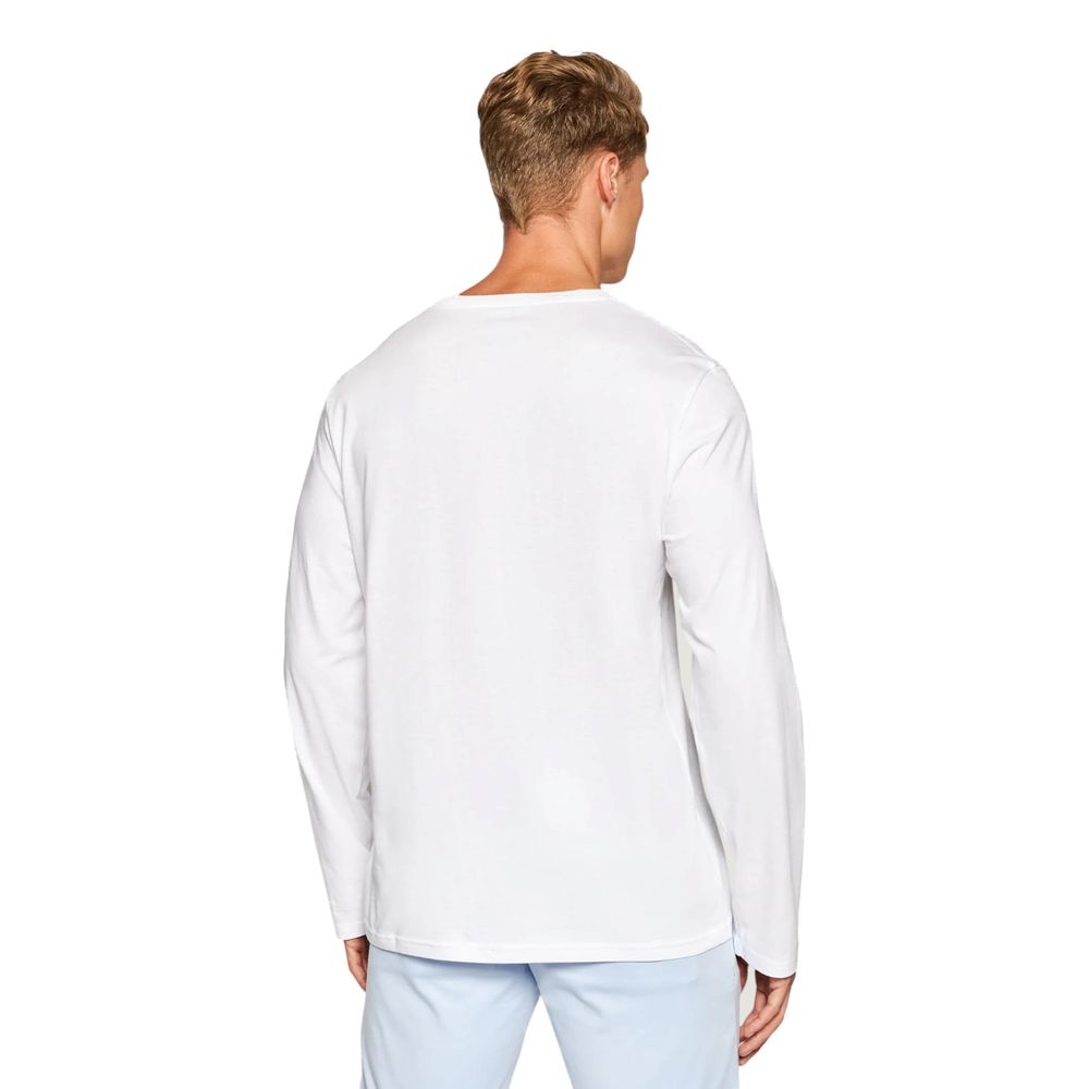 T-shirt à manches longues en coton blanc Ralph Lauren