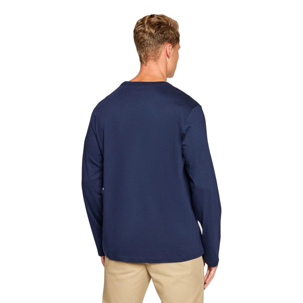 T-shirt à manches longues en coton bleu Ralph Lauren
