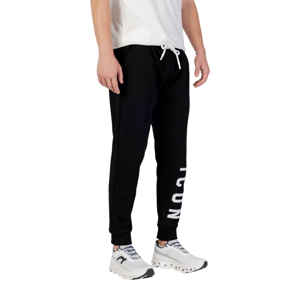 Pantalon de jogging Icon en coton noir (Pantalon de sport)