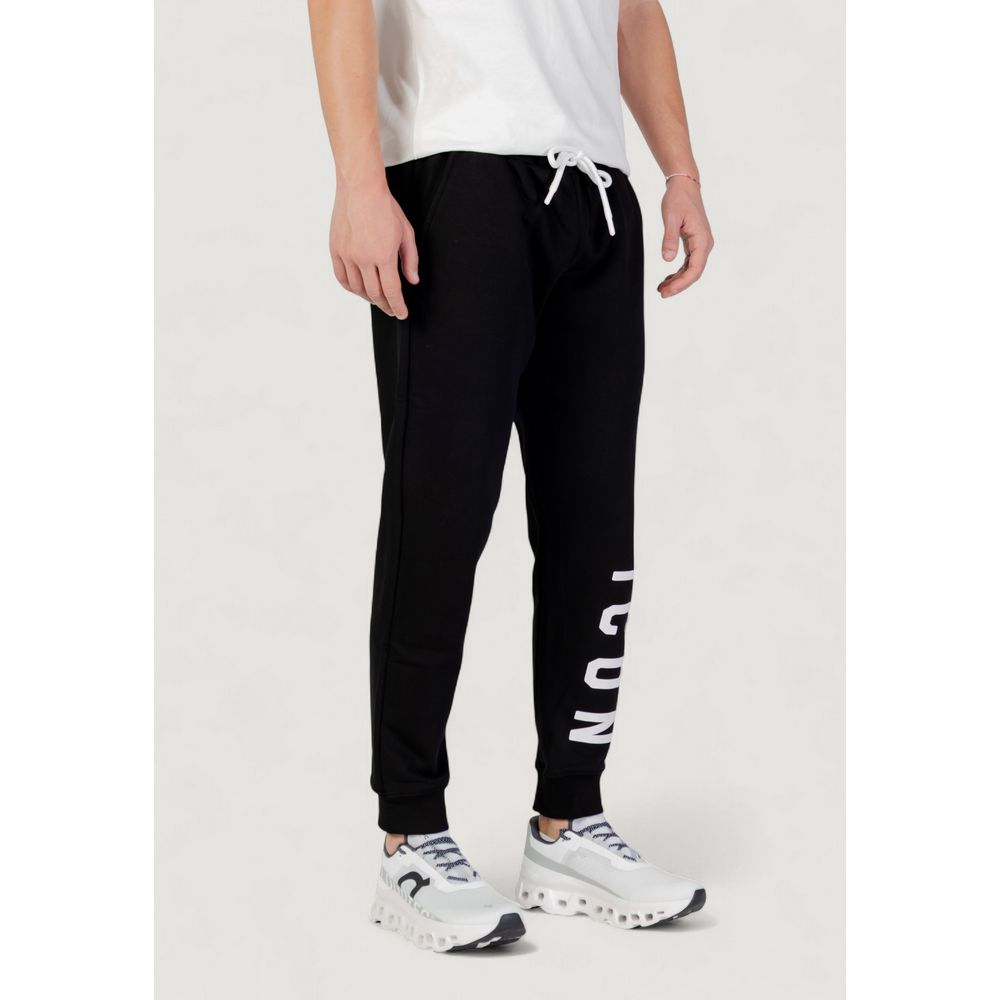 Pantalon de jogging Icon en coton noir (Pantalon de sport)