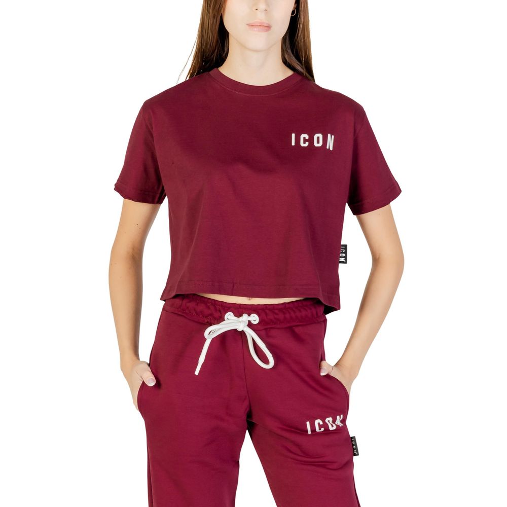 T-shirt en coton Bordeaux Icon