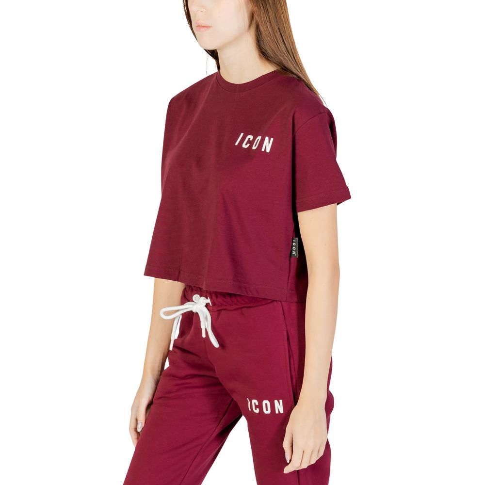 T-shirt en coton Bordeaux Icon