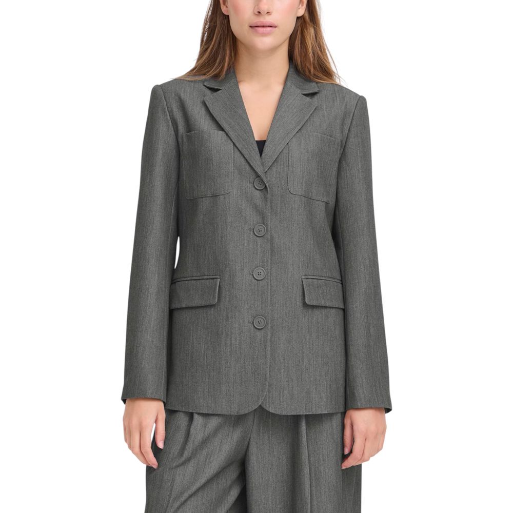 ICHI Grey Blazer for Women