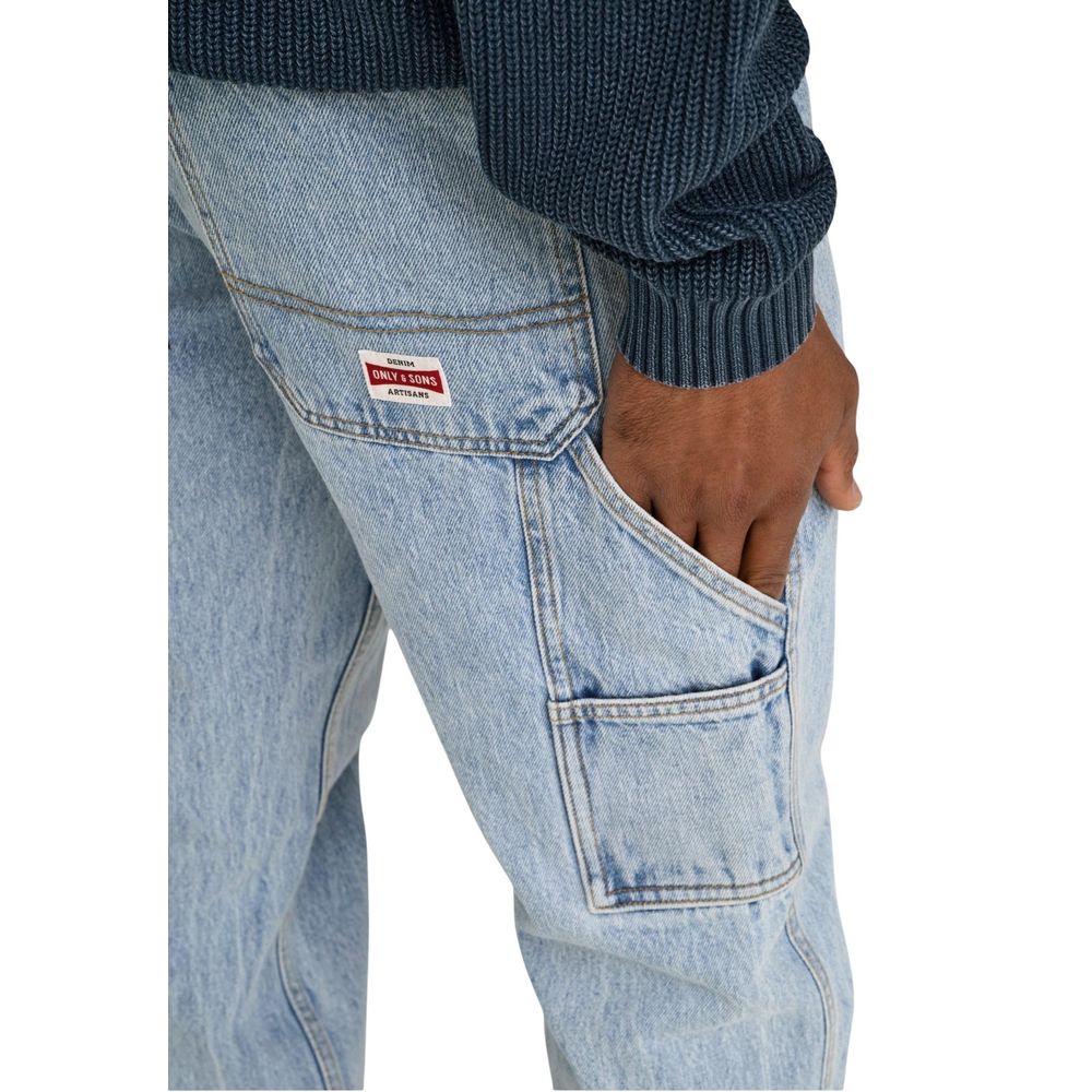 Only & Sons Blue Relaxed Fit Jeans for Men side view