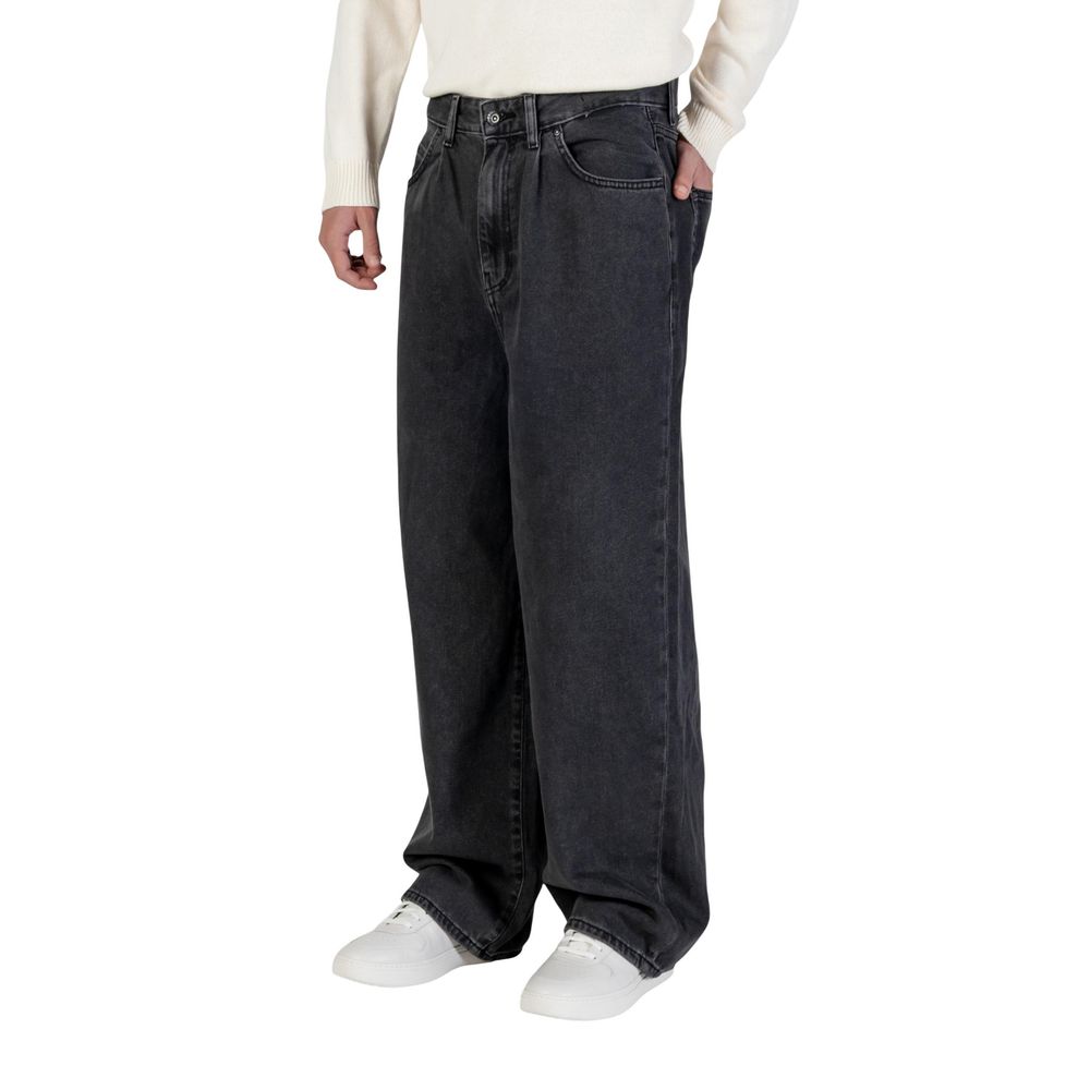 Only & Sons Black Relaxed Fit Jeans for Men side view