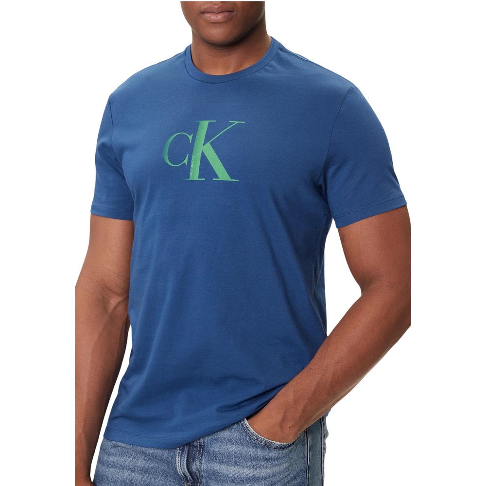 T-shirt en coton bleu Calvin Klein Jeans