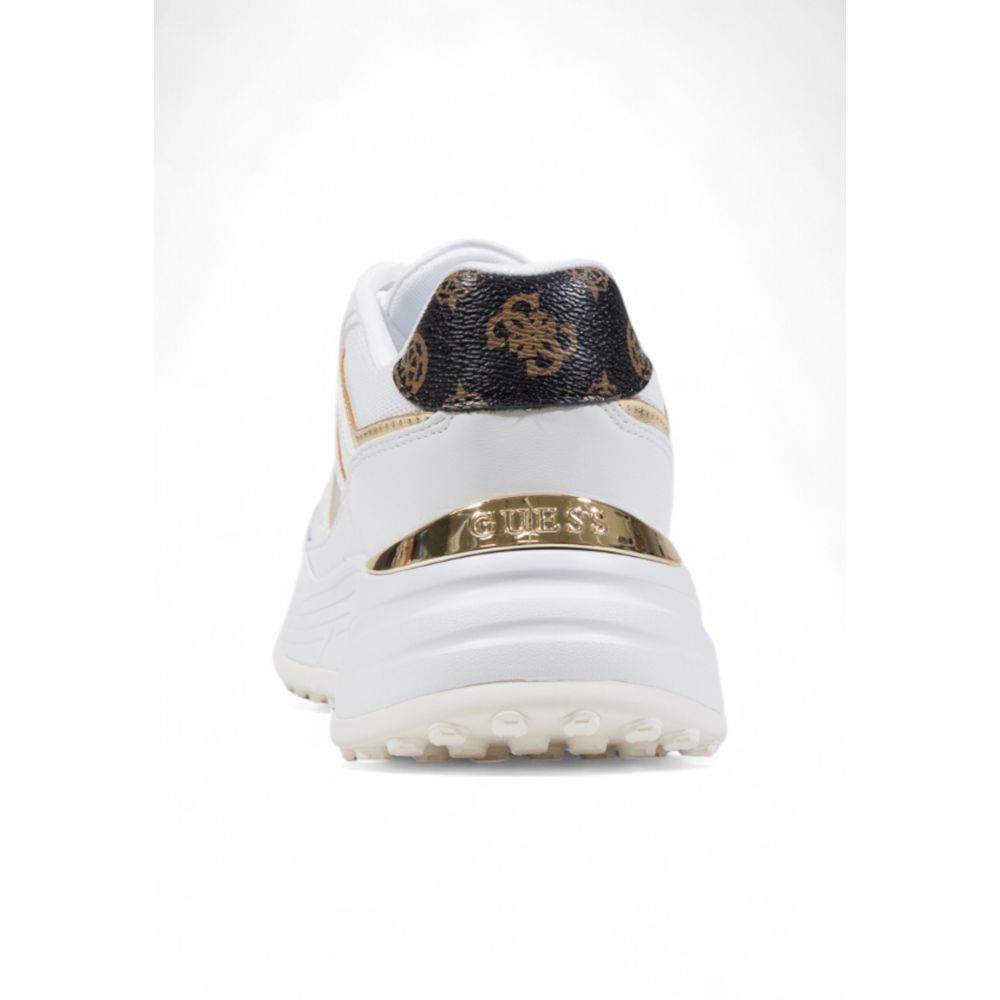 Guess White Chunky Sneakers for Women side view