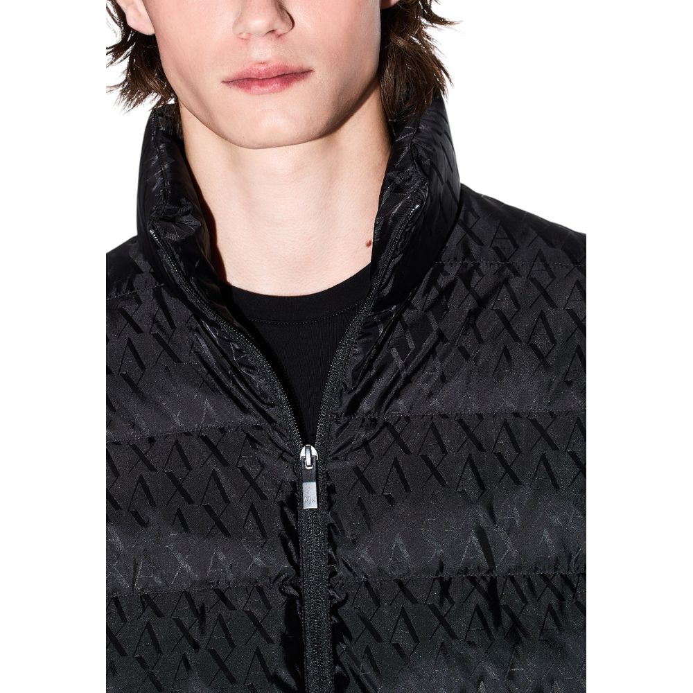 Armani Exchange Black Coat for Men side view