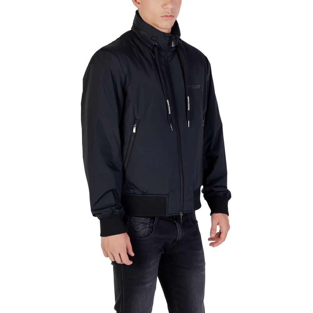 Armani Exchange Black Bomber for Men detail view