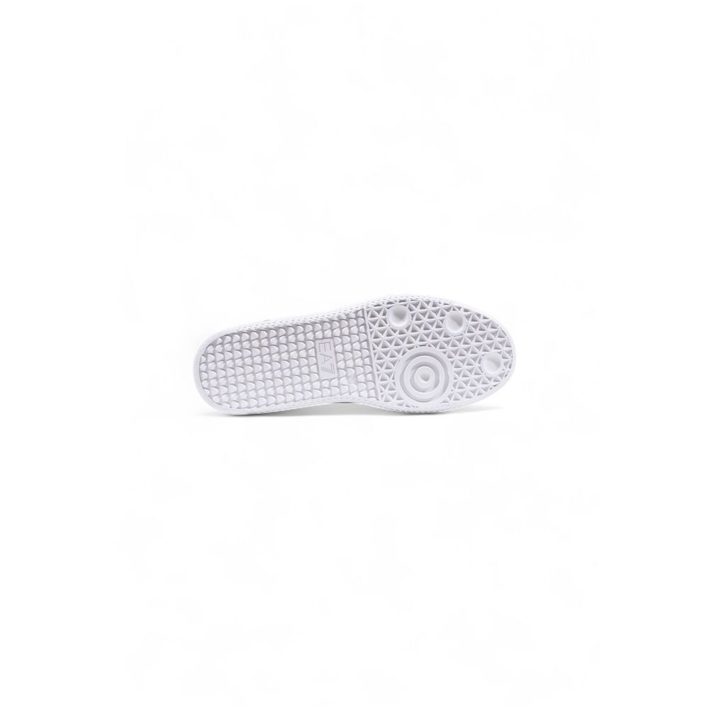 Baskets de sport en cuir noir et blanc EA7 Emporio Armani