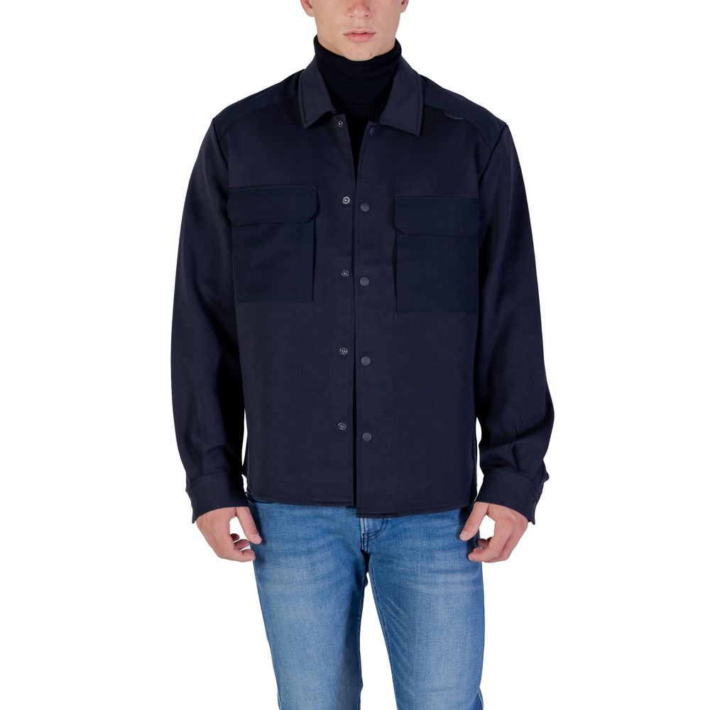 Chemise en coton bleue Antony Morato