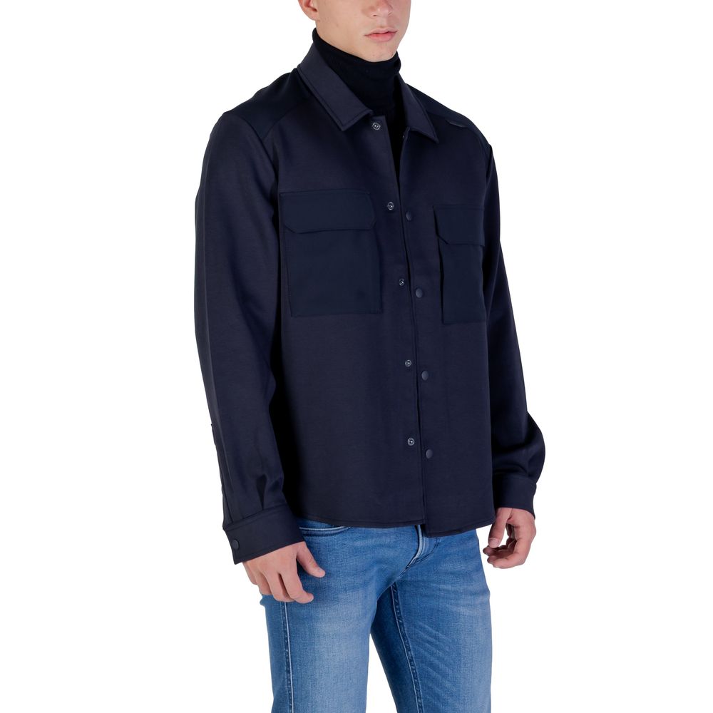 Chemise en coton bleue Antony Morato