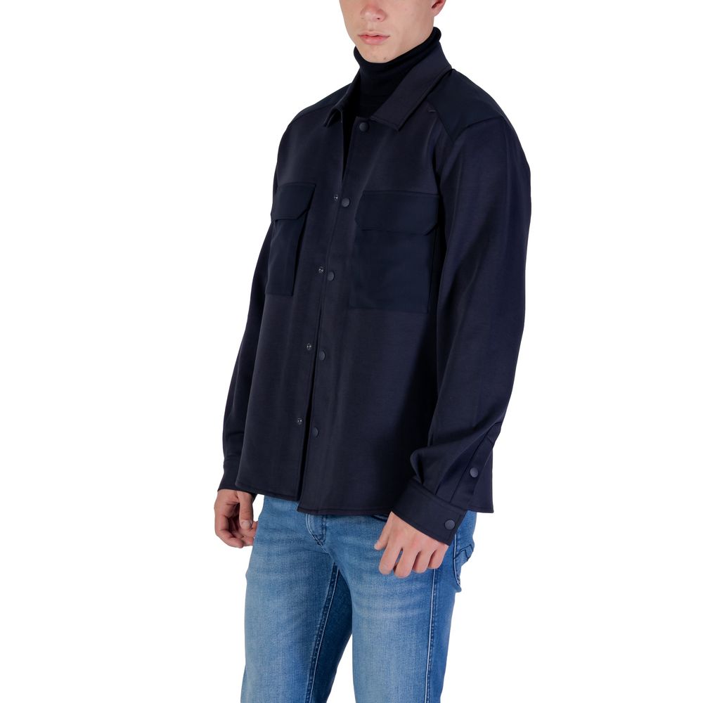 Chemise en coton bleue Antony Morato