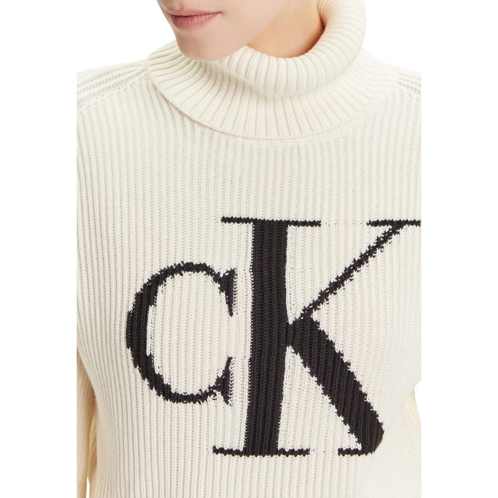 Sweat-shirt en Coton Beige Calvin Klein Jeans
