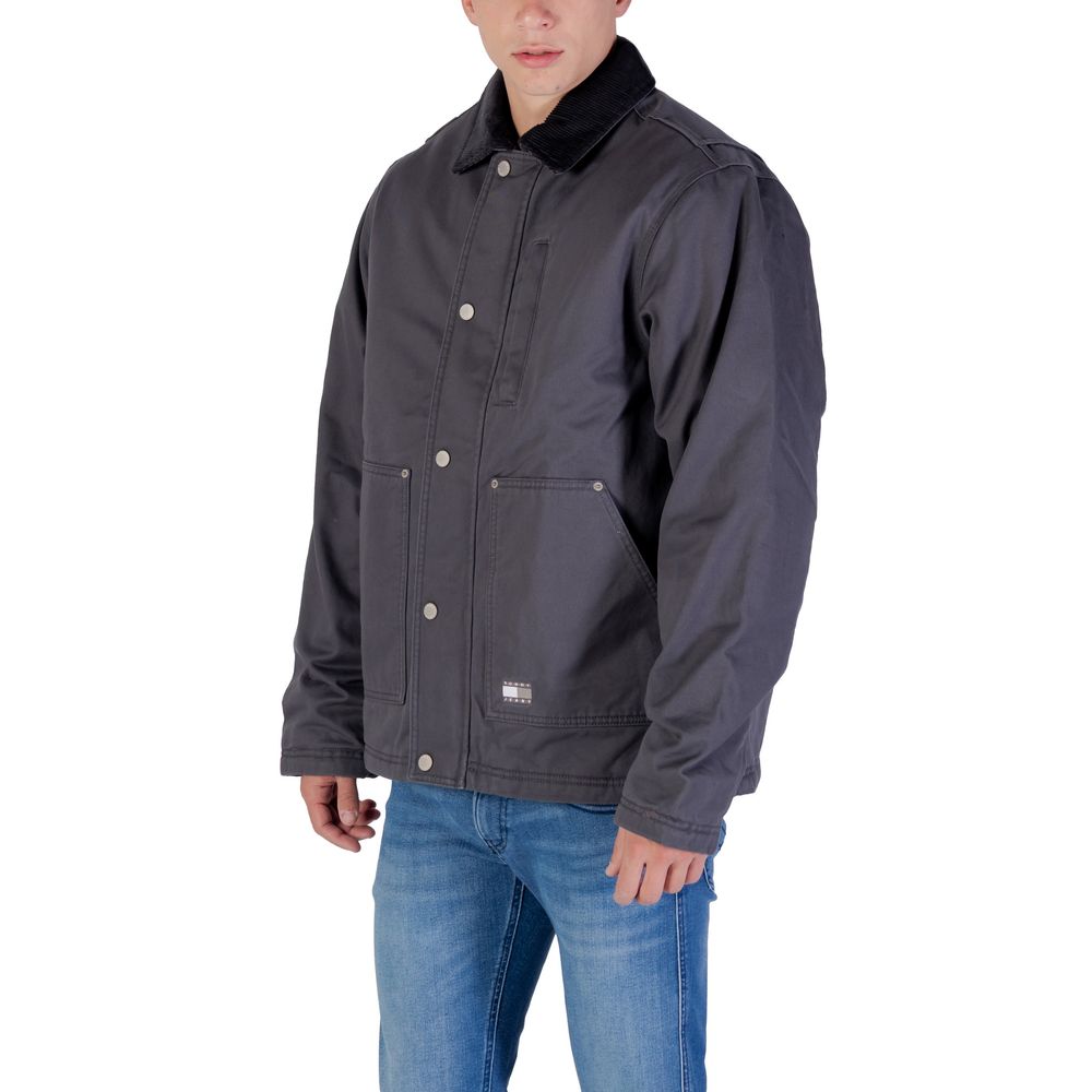 Tommy Hilfiger Jeans Grey Denim Jackets for Men side view
